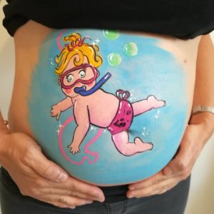 bellypainting babyshower maquillage ventre femme enceinte gard herault vaucluse