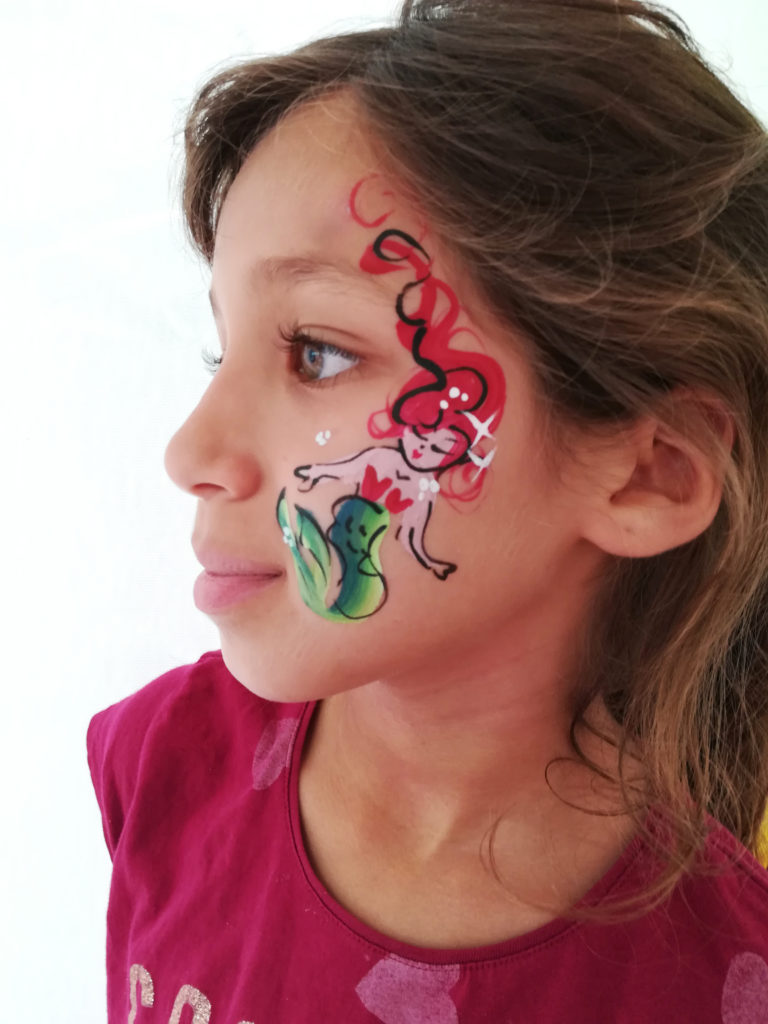 facepainting maquilleuse enfant sirene mermaid