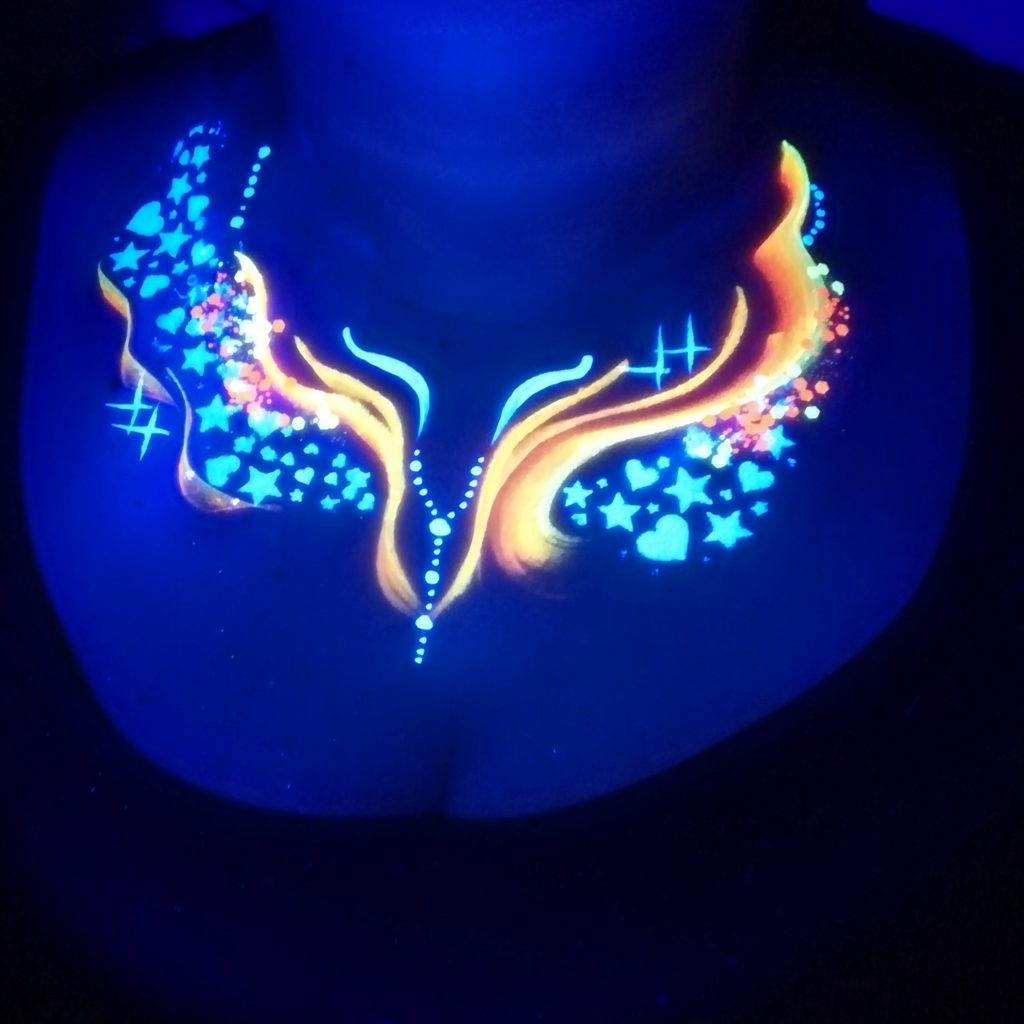 maquillage fluo soiree bar discotheque ales nimes montpellier avignon aix en provence