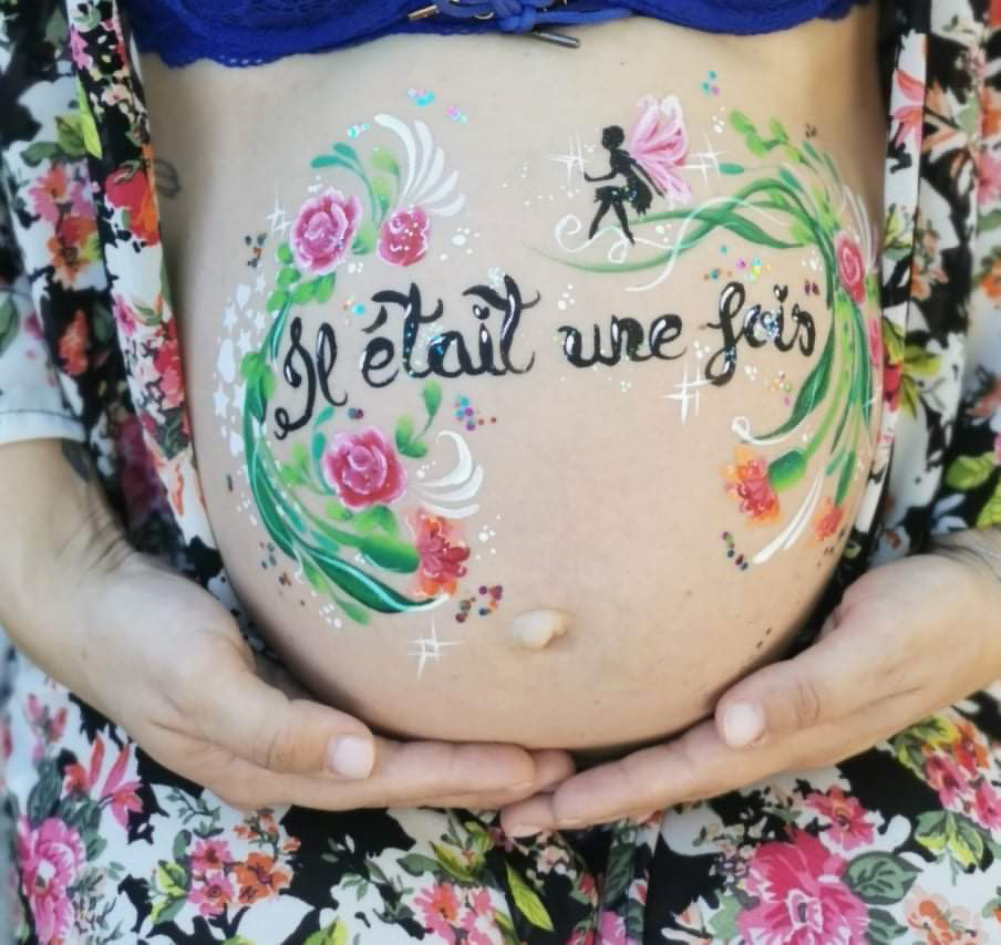 belly painting baby shower maquillage ventre femme enceinte gard herault vaucluse