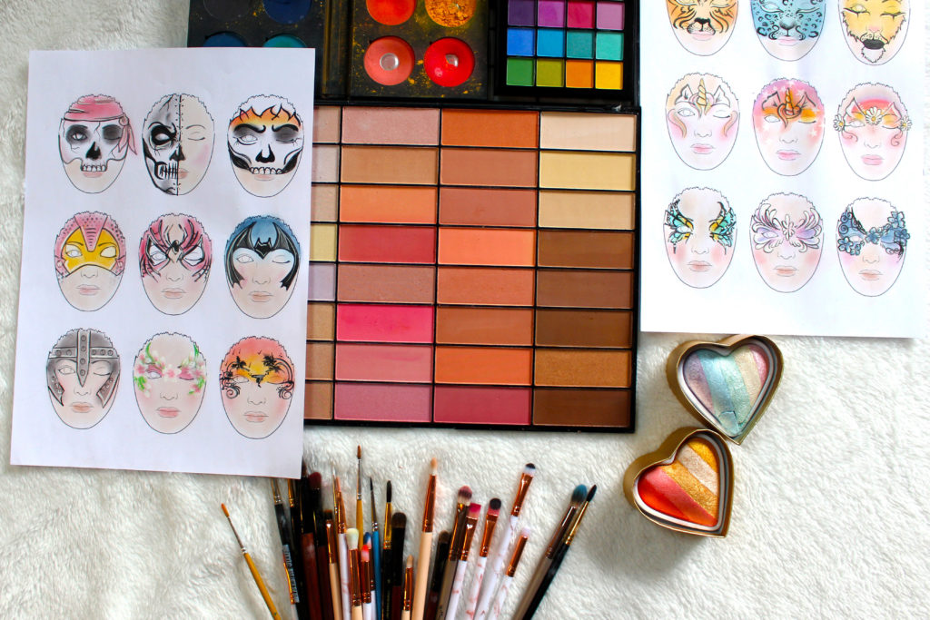 preparation planche face pating face chart mamzelle pastel