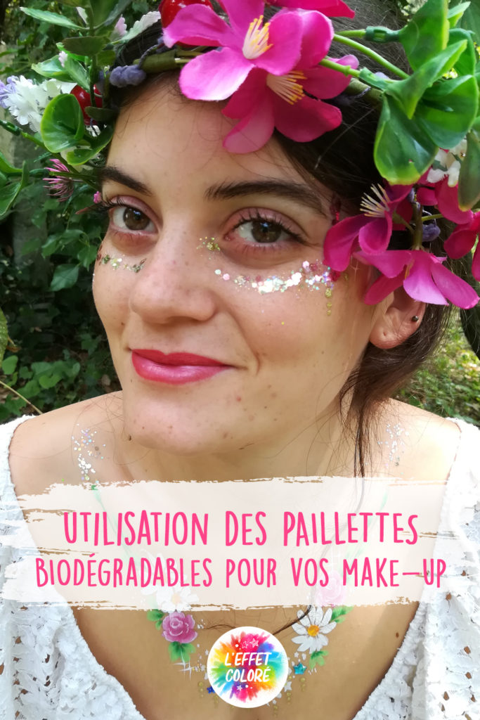 paillettes biodegradables make up