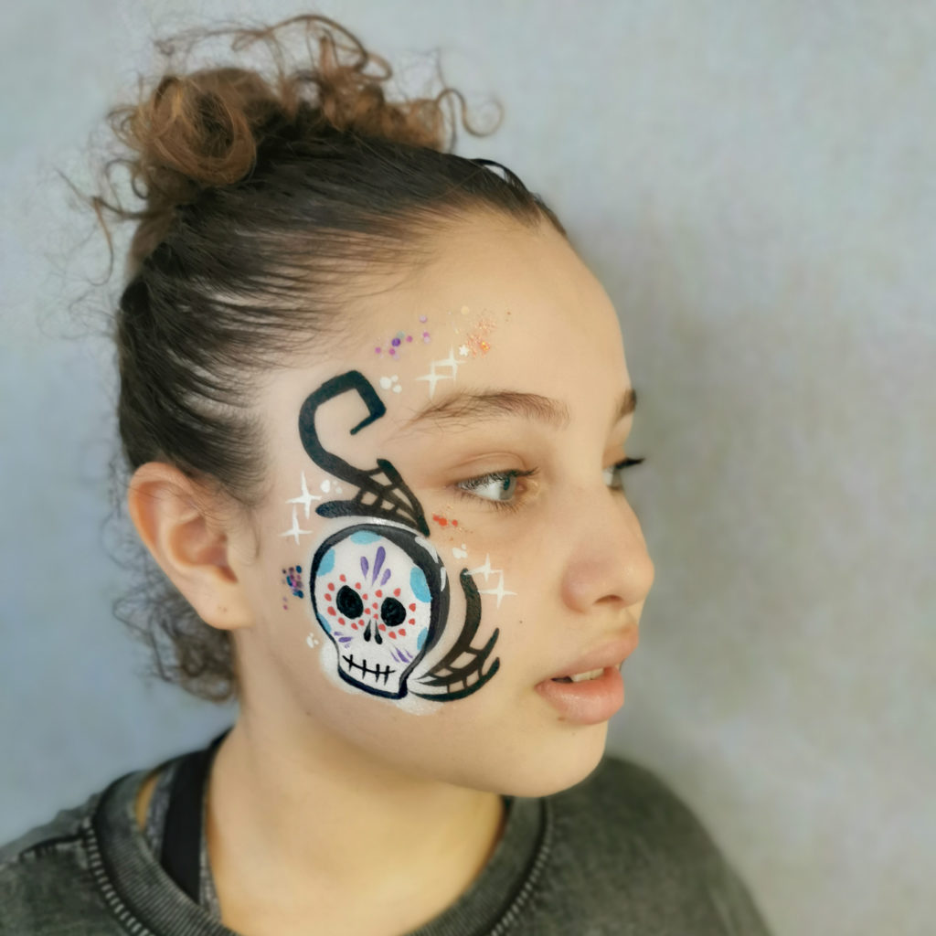 animation maquillage halloween squelette enfant adulte gard herault