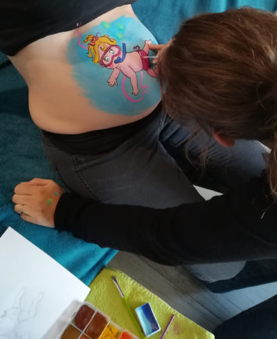 atelier belly painting maquillage grossesse future maman